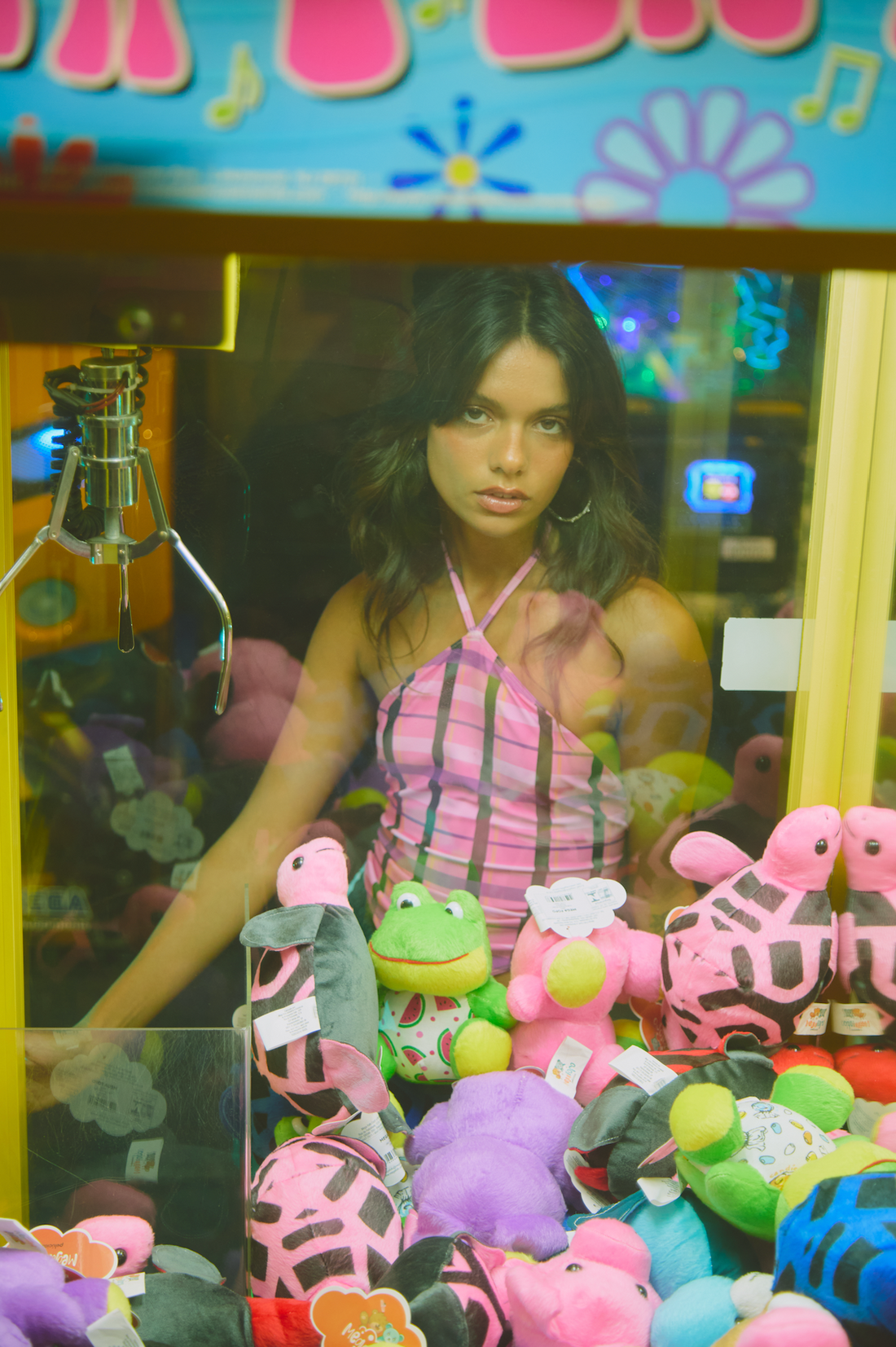 V Neck Top in Midnight Picnic