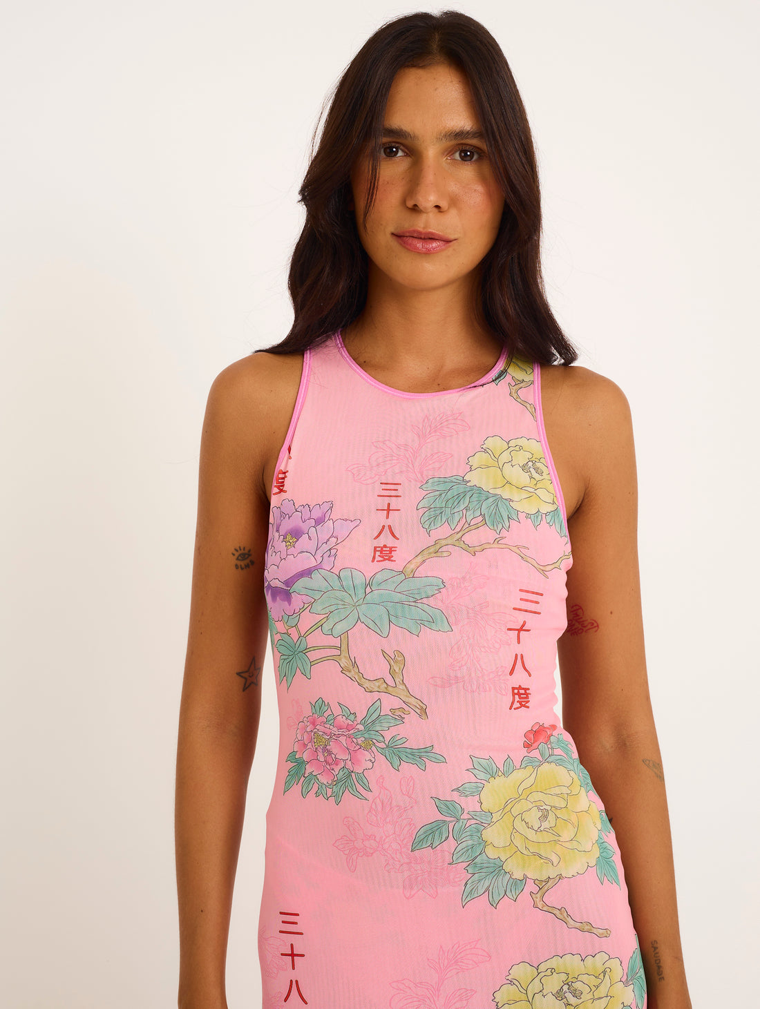 Tule Maxi Dress in Sakura Dreams
