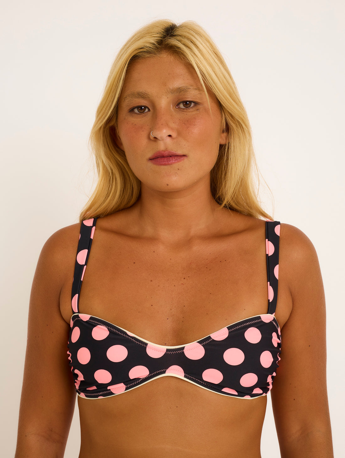 Top Nina in Polka Pink